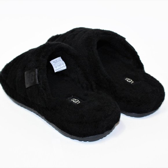 UGG Fluff Yeah Slide Sandals All Black New Men\'s 10 New